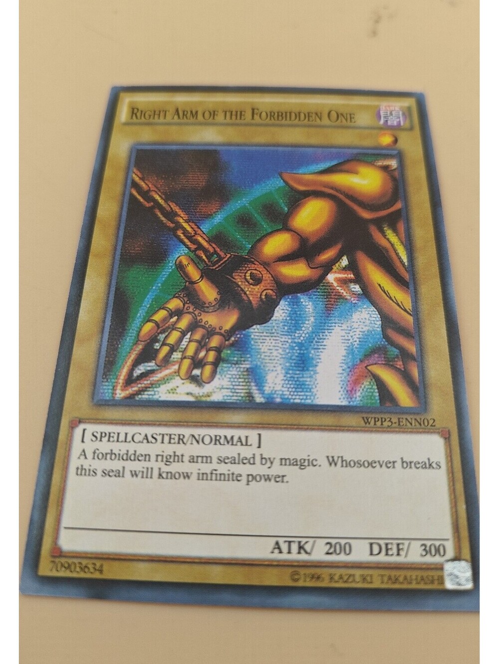 Yu-Gi-Oh! Right Arm Forbidden One WPP3-ENN02 Ultra Rare Unlimited Near Mint